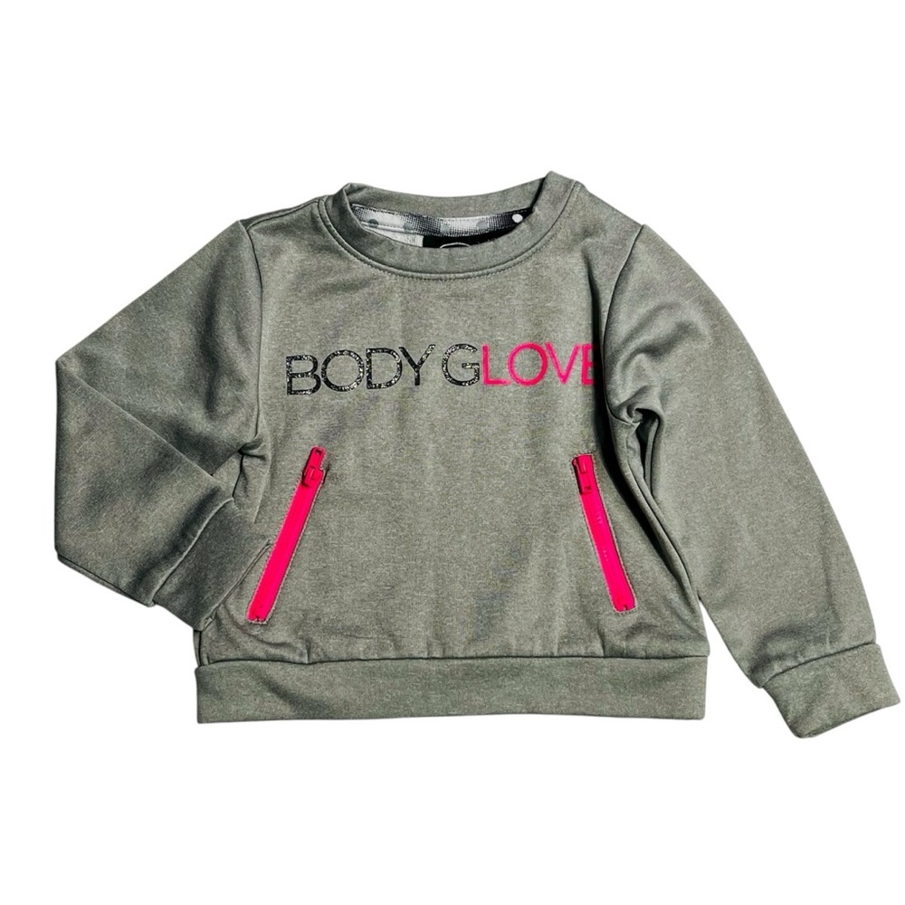 Body‎ Glove Kids' Gray Sweatshirt with Pink Accents